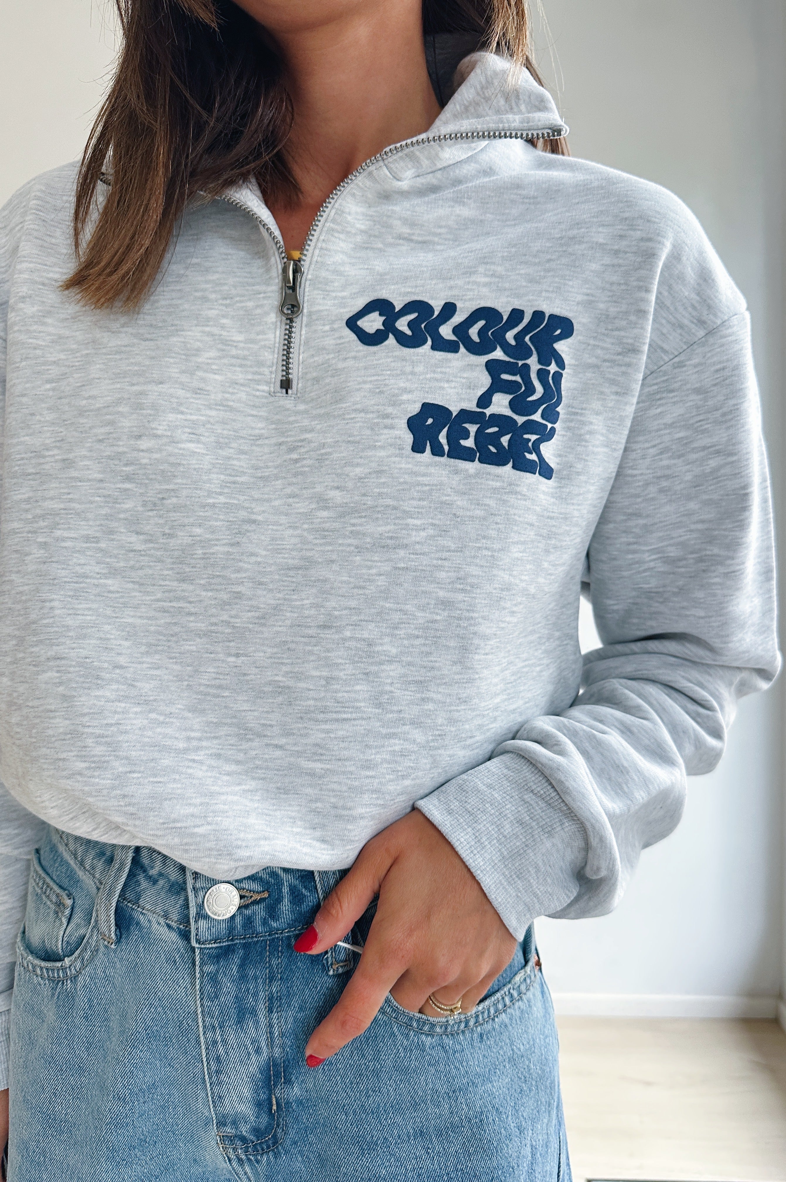 Uni Logo Relaxed Zip Sweat
