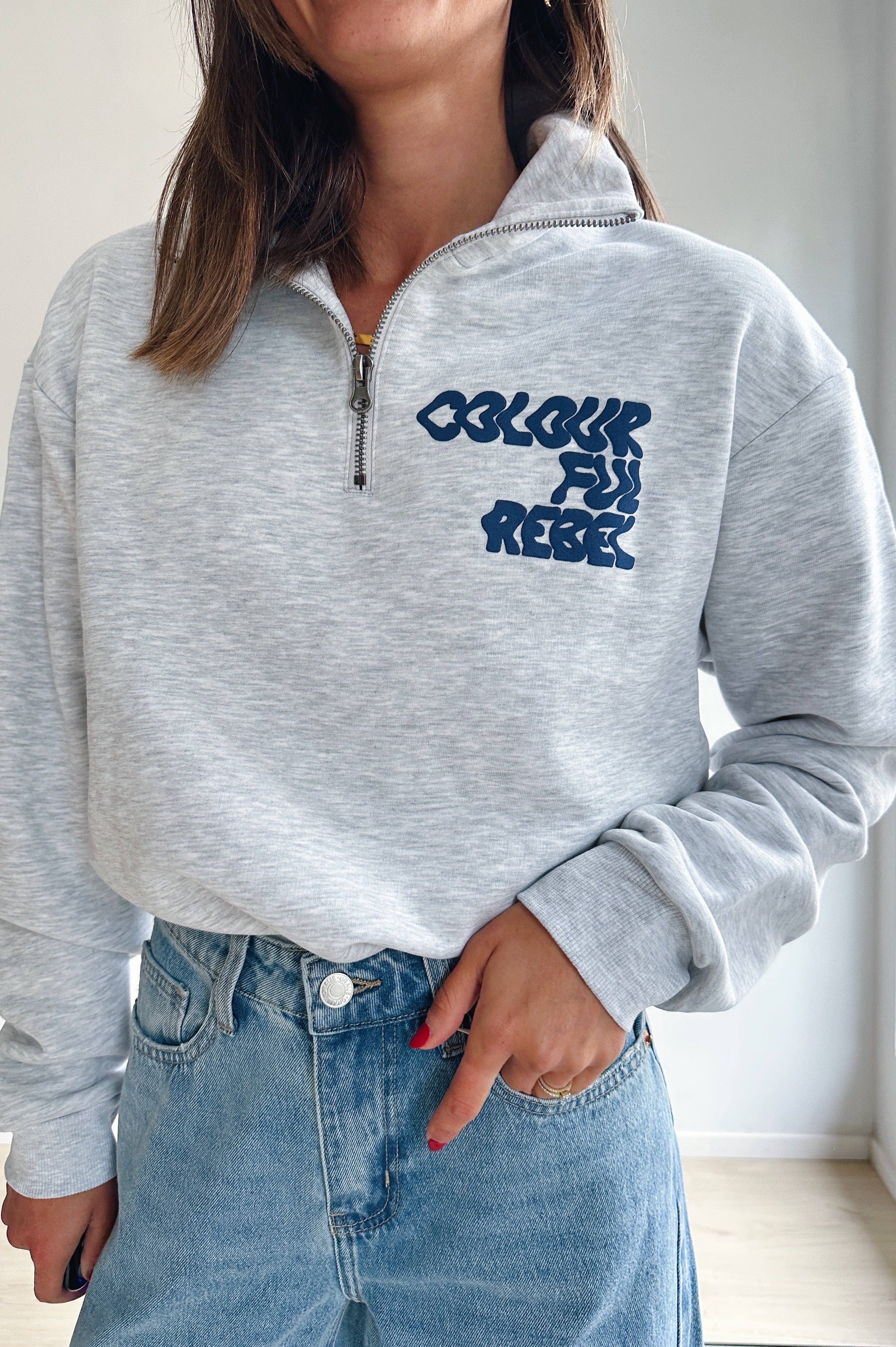 Uni Logo Relaxed Zip Sweat