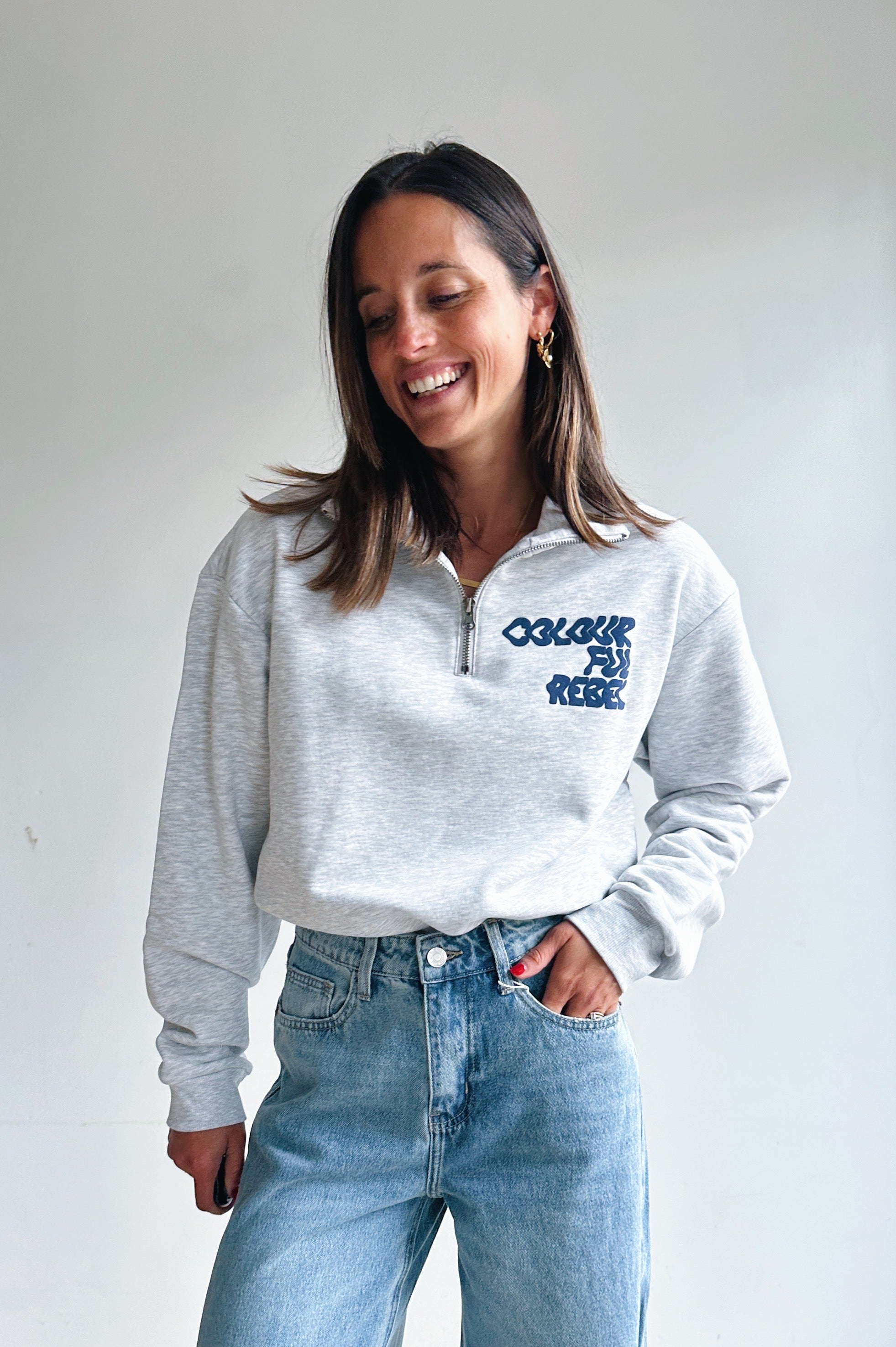 Uni Logo Relaxed Zip Sweat
