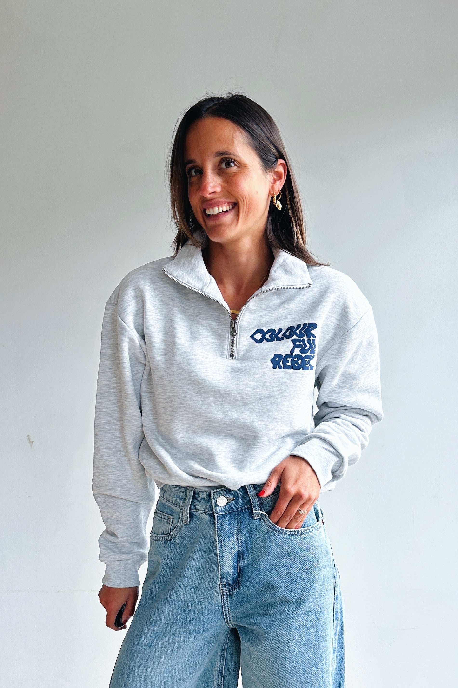 Uni Logo Relaxed Zip Sweat