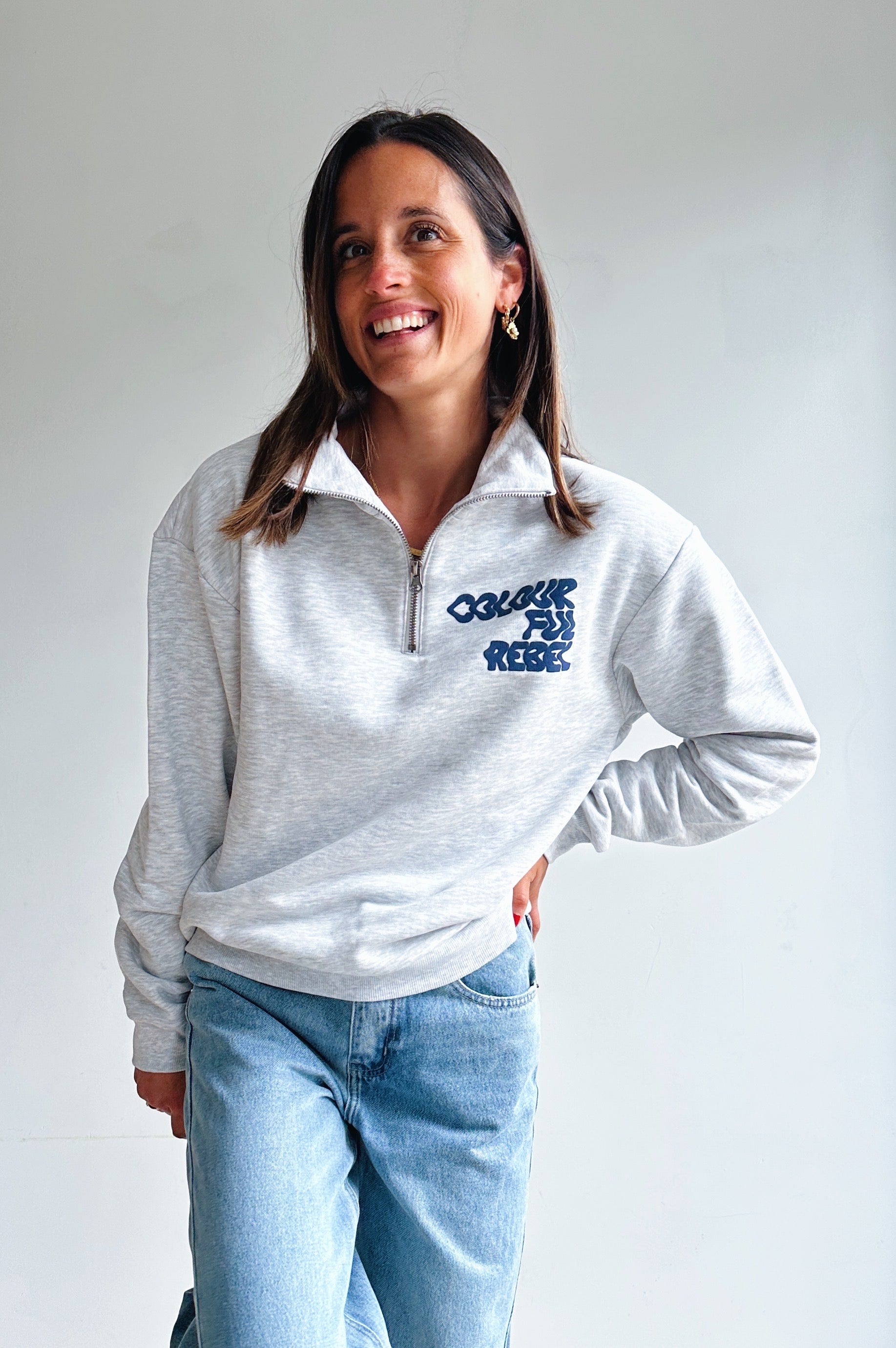 Uni Logo Relaxed Zip Sweat