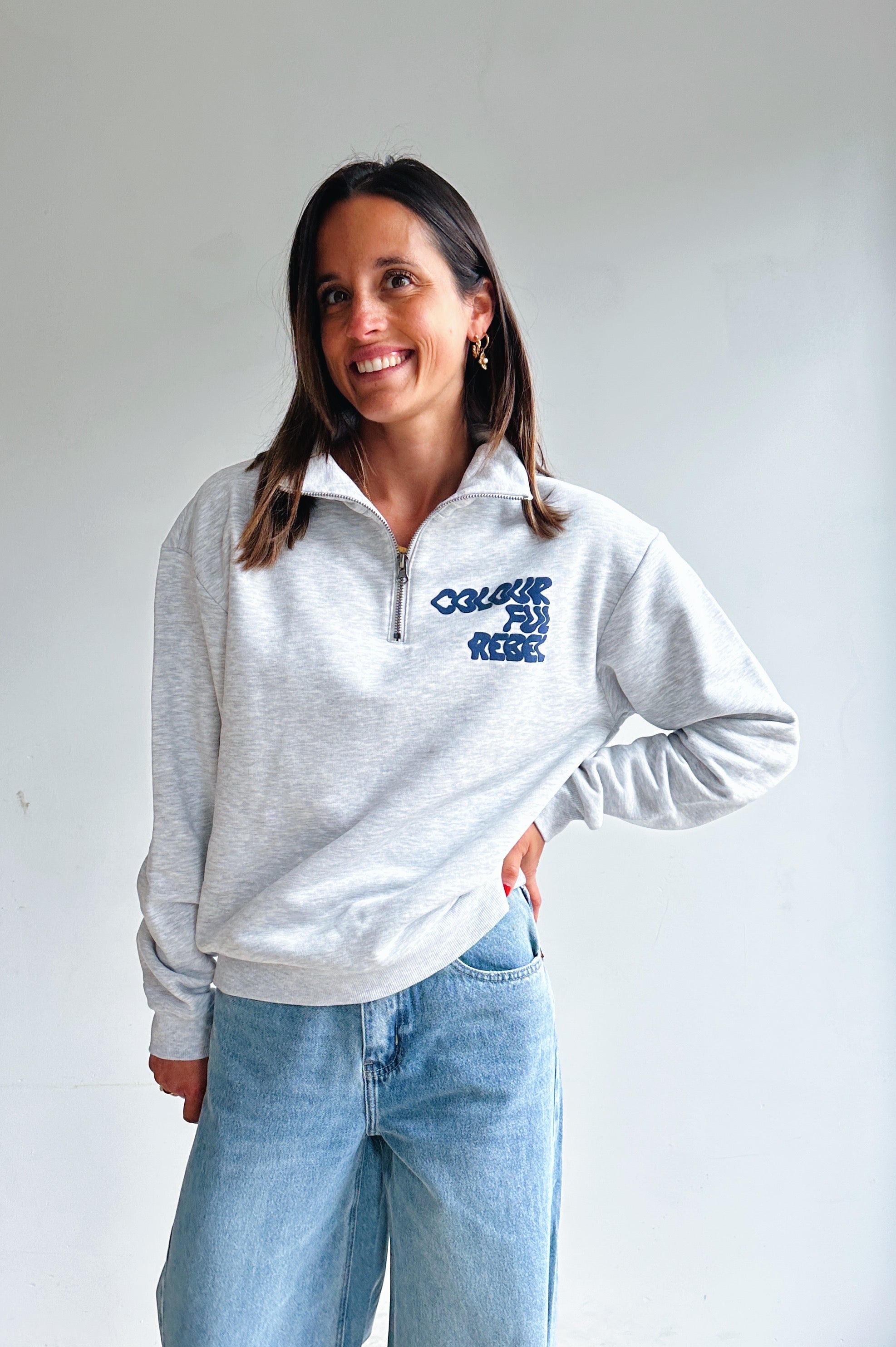 Uni Logo Relaxed Zip Sweat