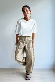 Bo barrel broek camel