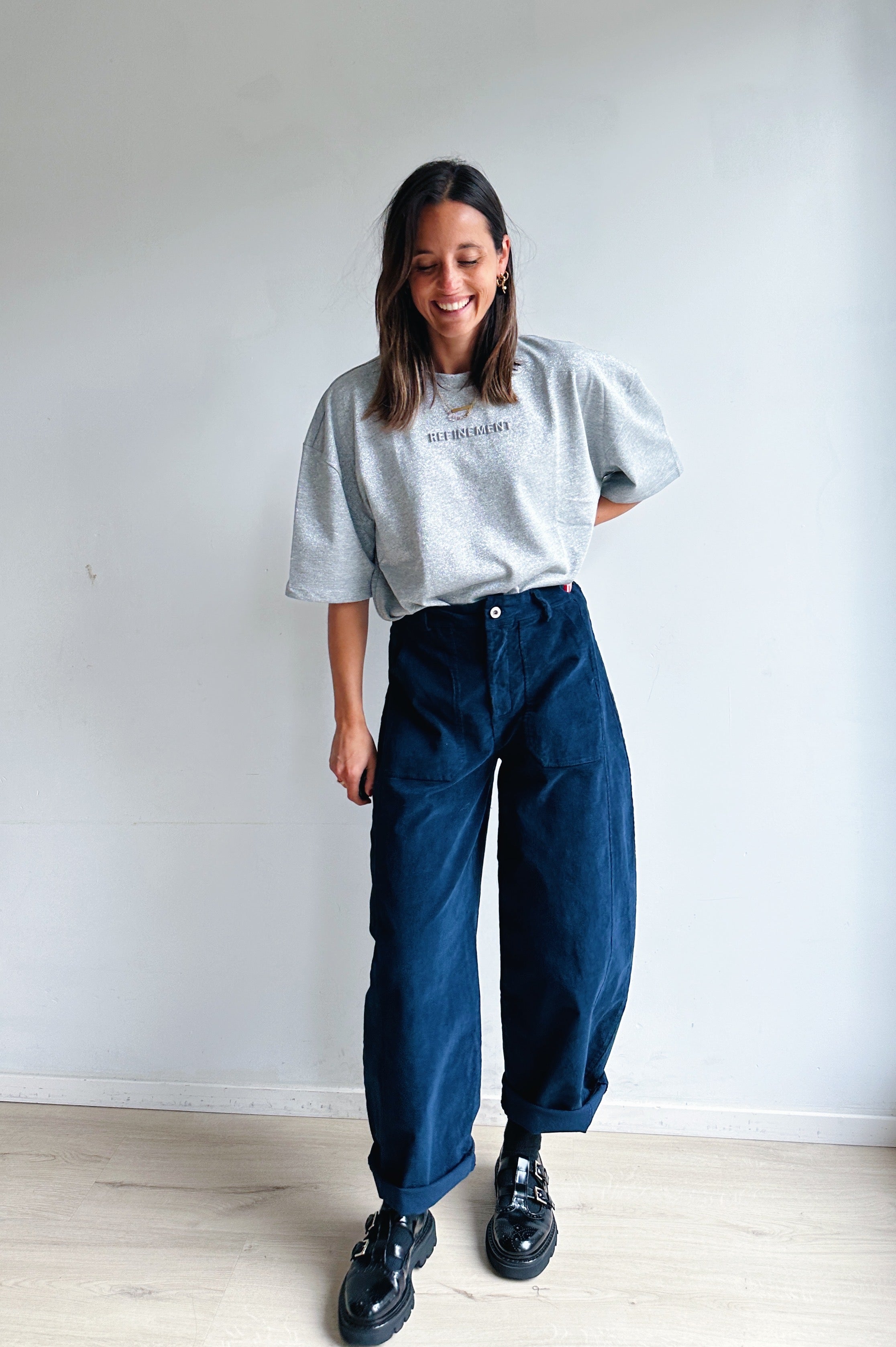 Bo barrel jeans marine corduroy