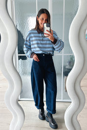 Bo barrel jeans marine corduroy