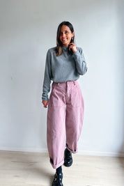 Bo barrel jeans roze corduroy