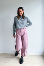 Bo barrel jeans roze corduroy