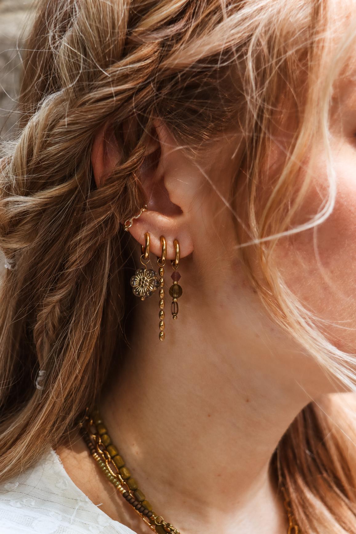 Desert bloom hoop gold