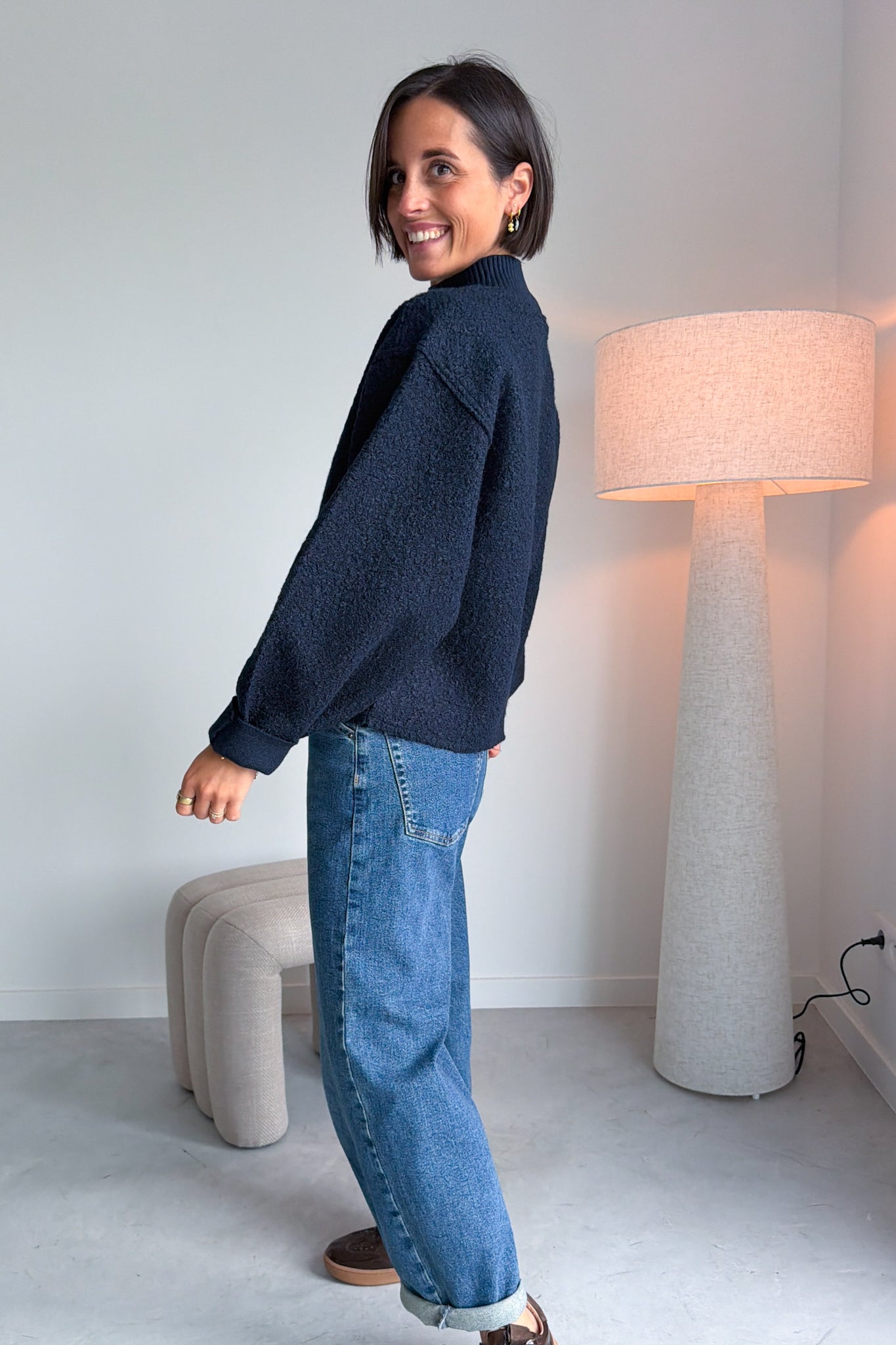 Curley pull blauw