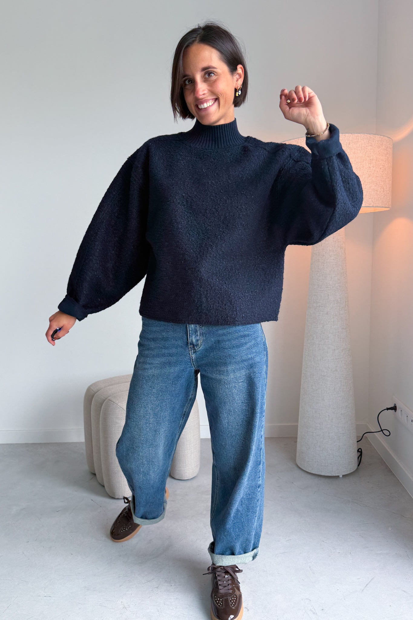 Curley pull blauw