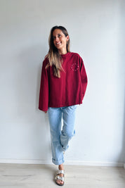 Lauranne longsleeve t-shirt bordeaux