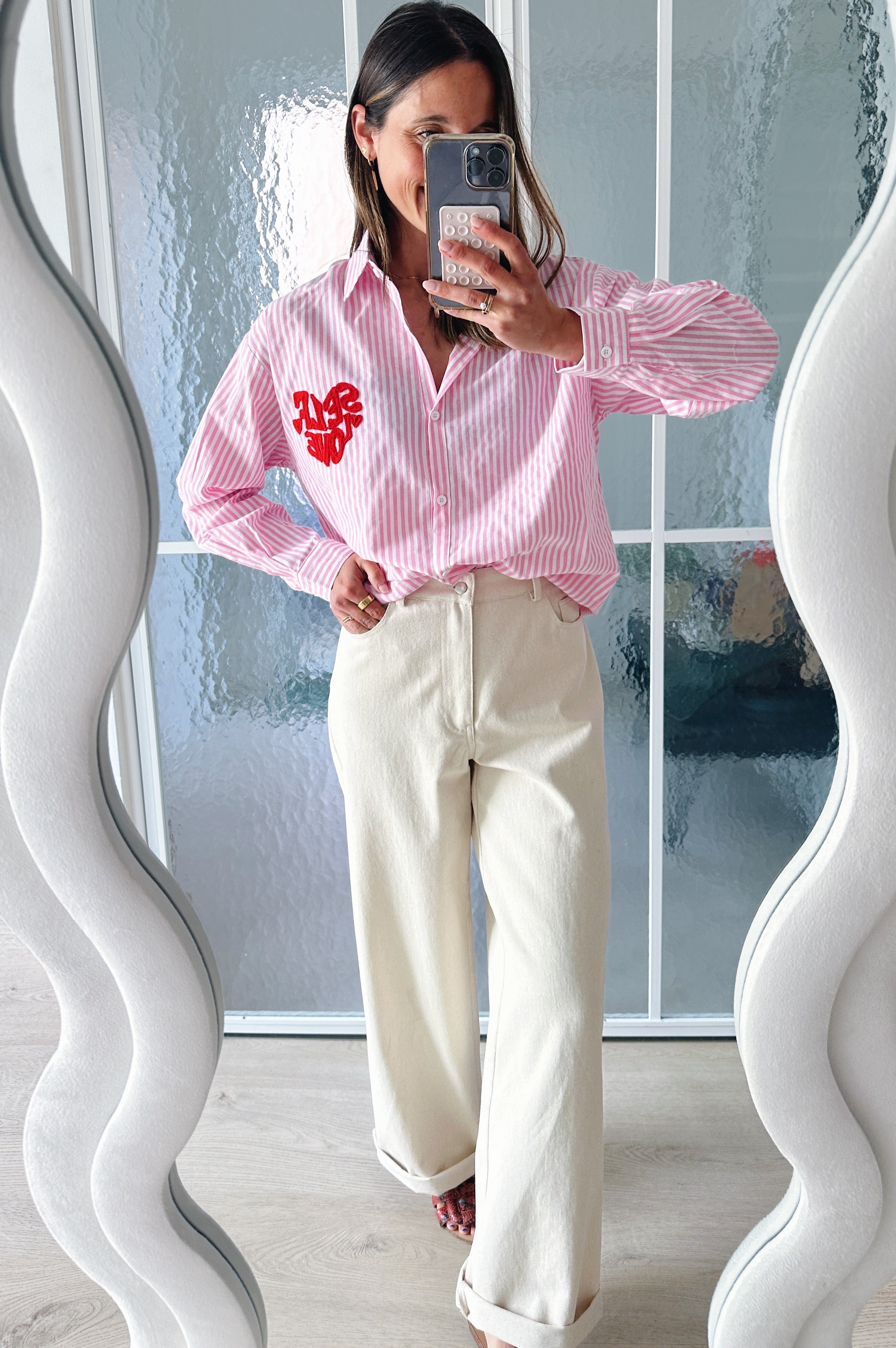 Selflove blouse roze