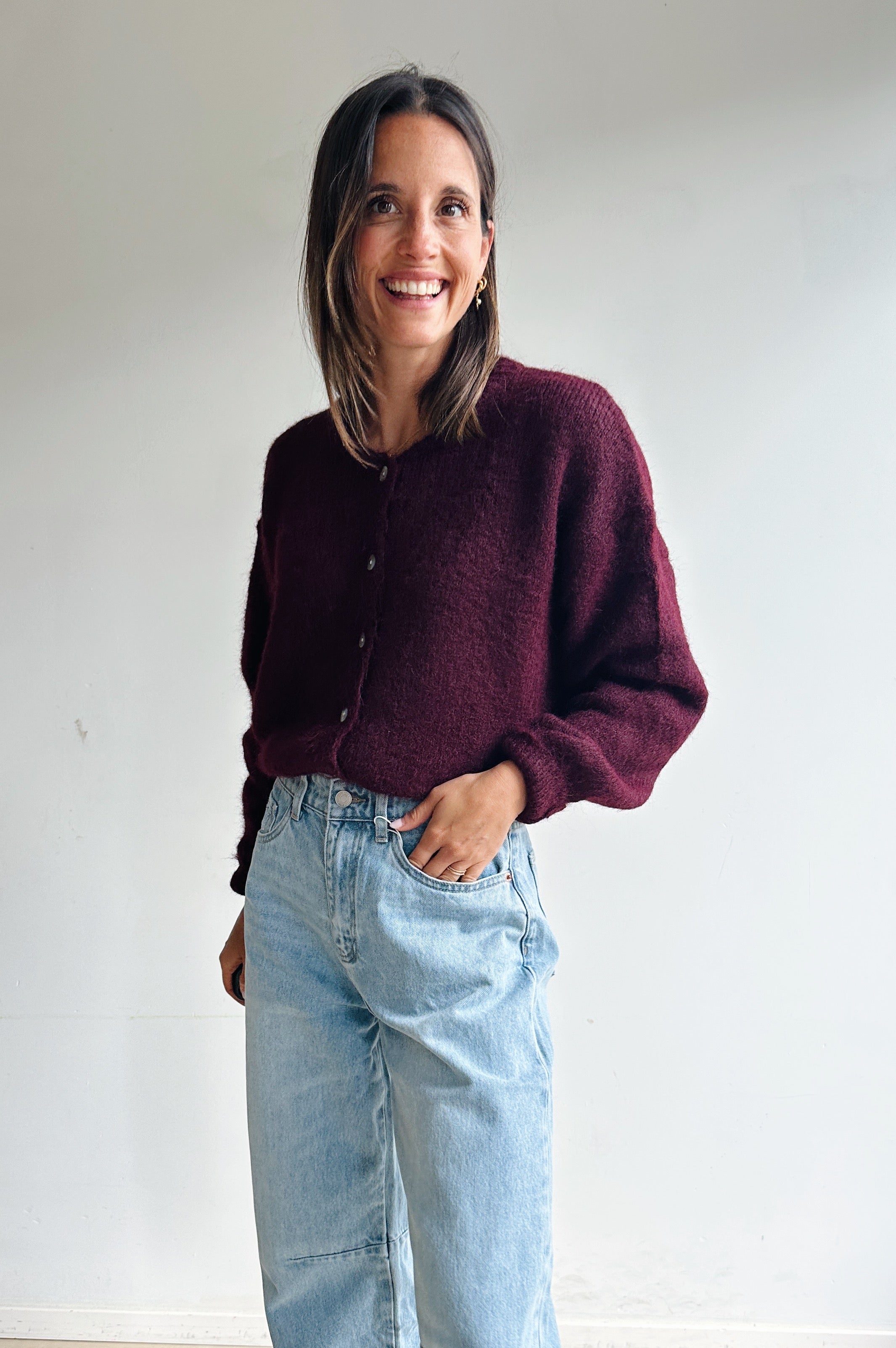 Vicky gilet bordeaux
