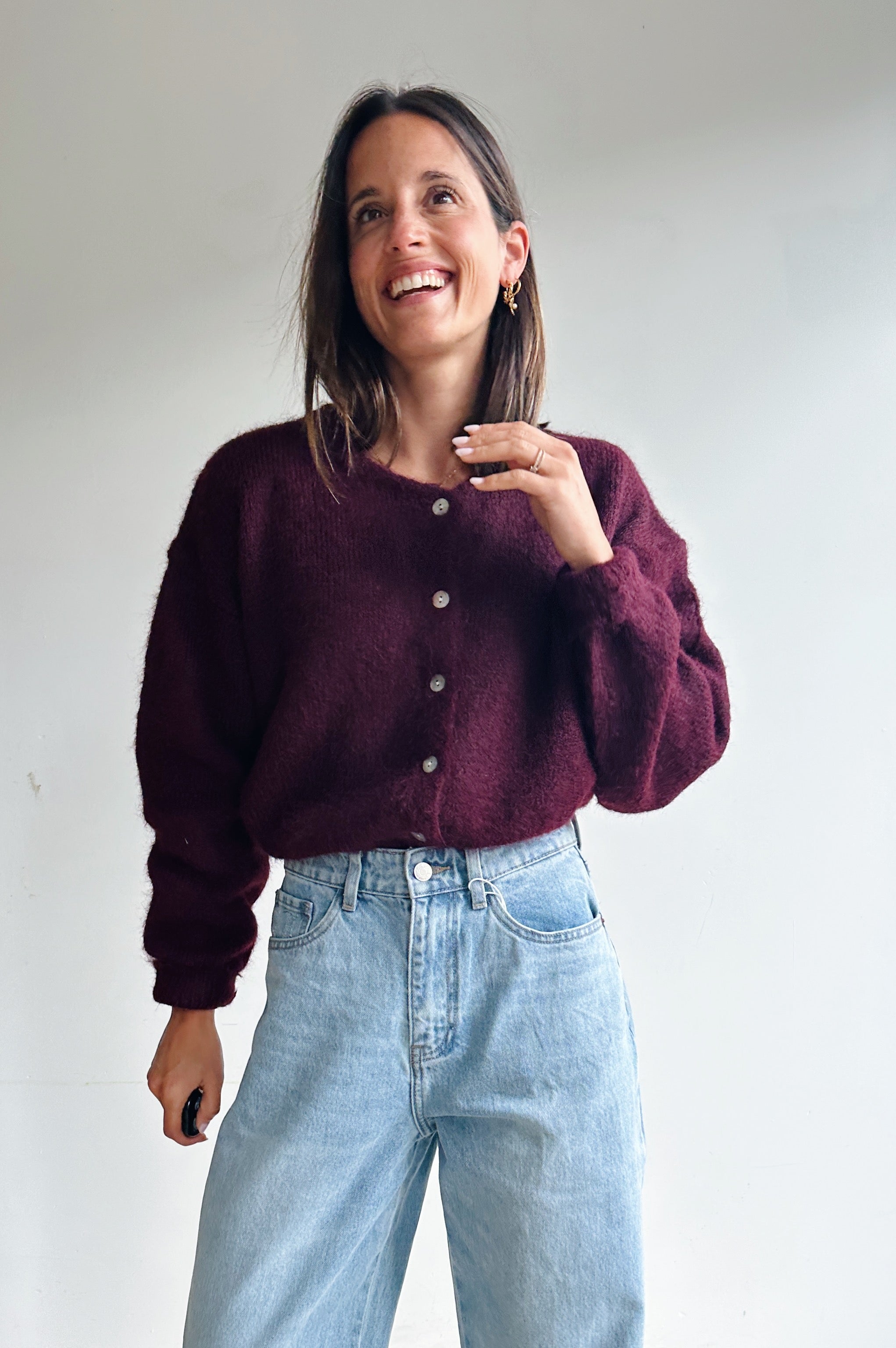 Vicky gilet bordeaux
