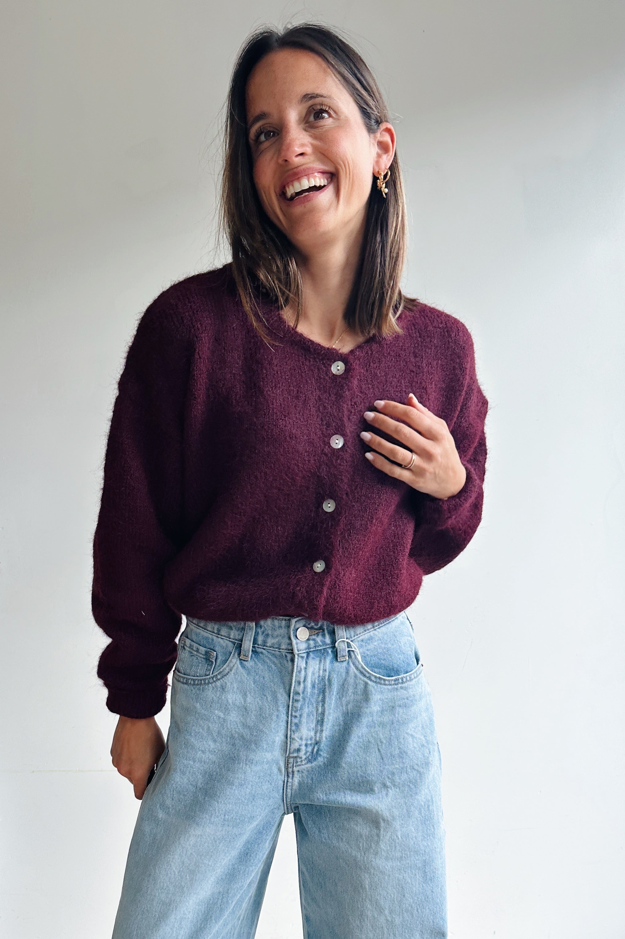 Vicky gilet bordeaux