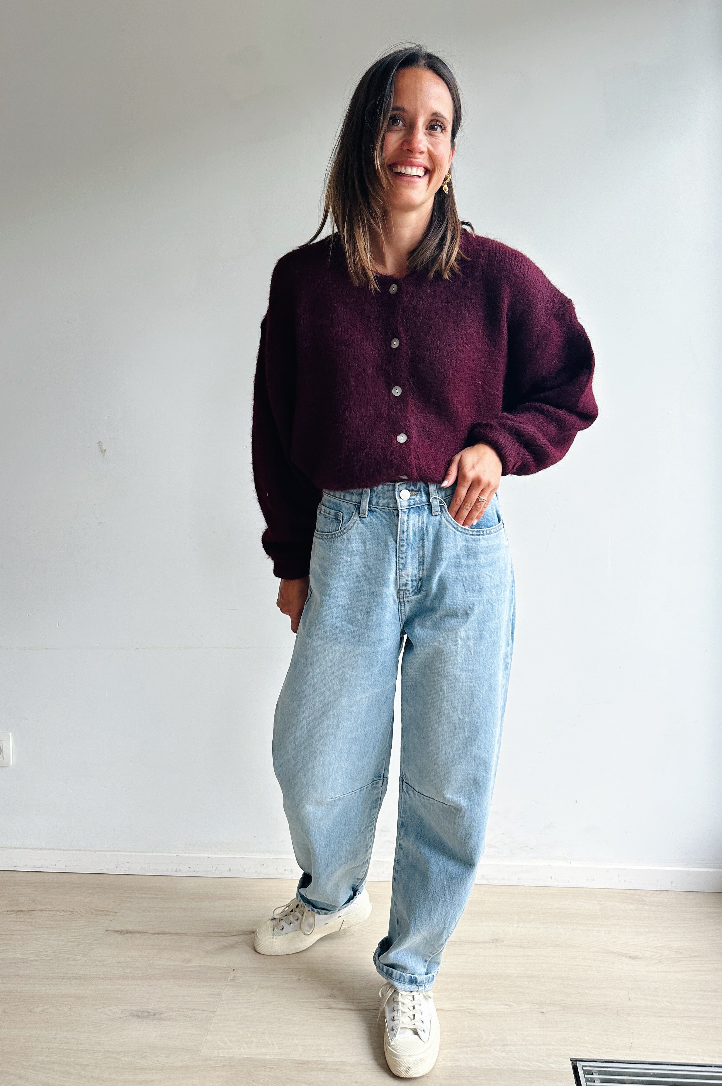 Vicky gilet bordeaux
