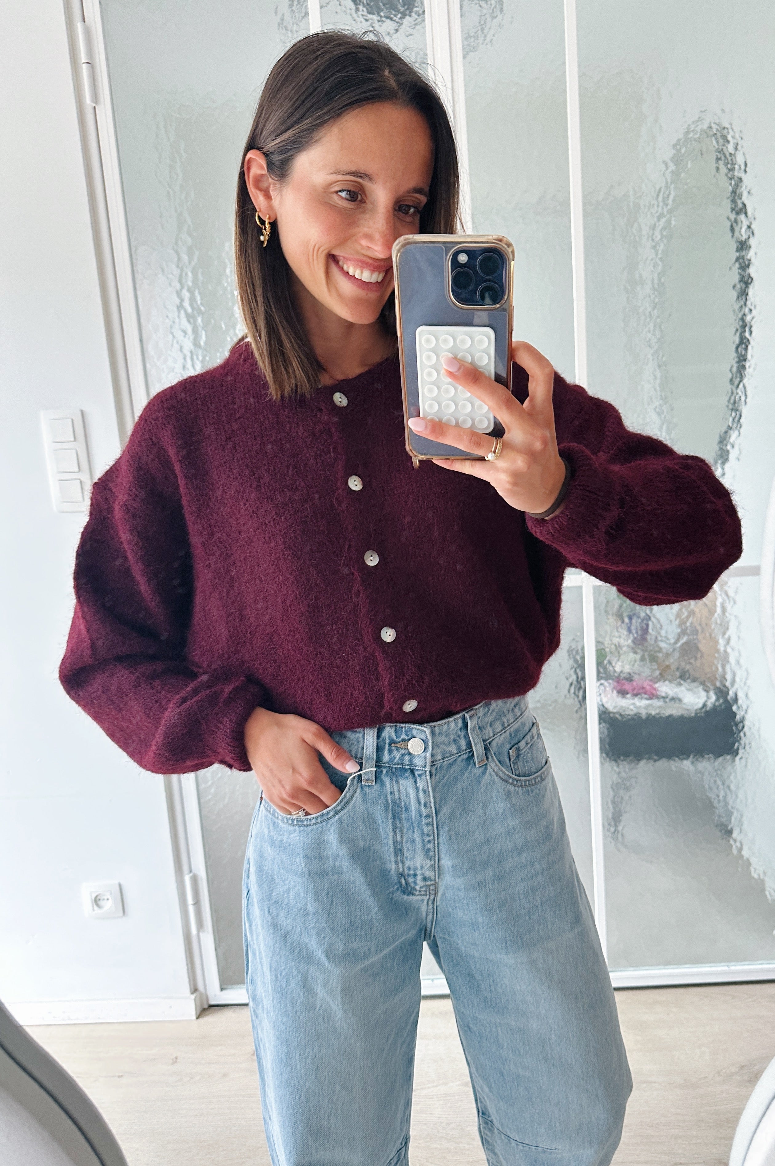 Vicky gilet bordeaux