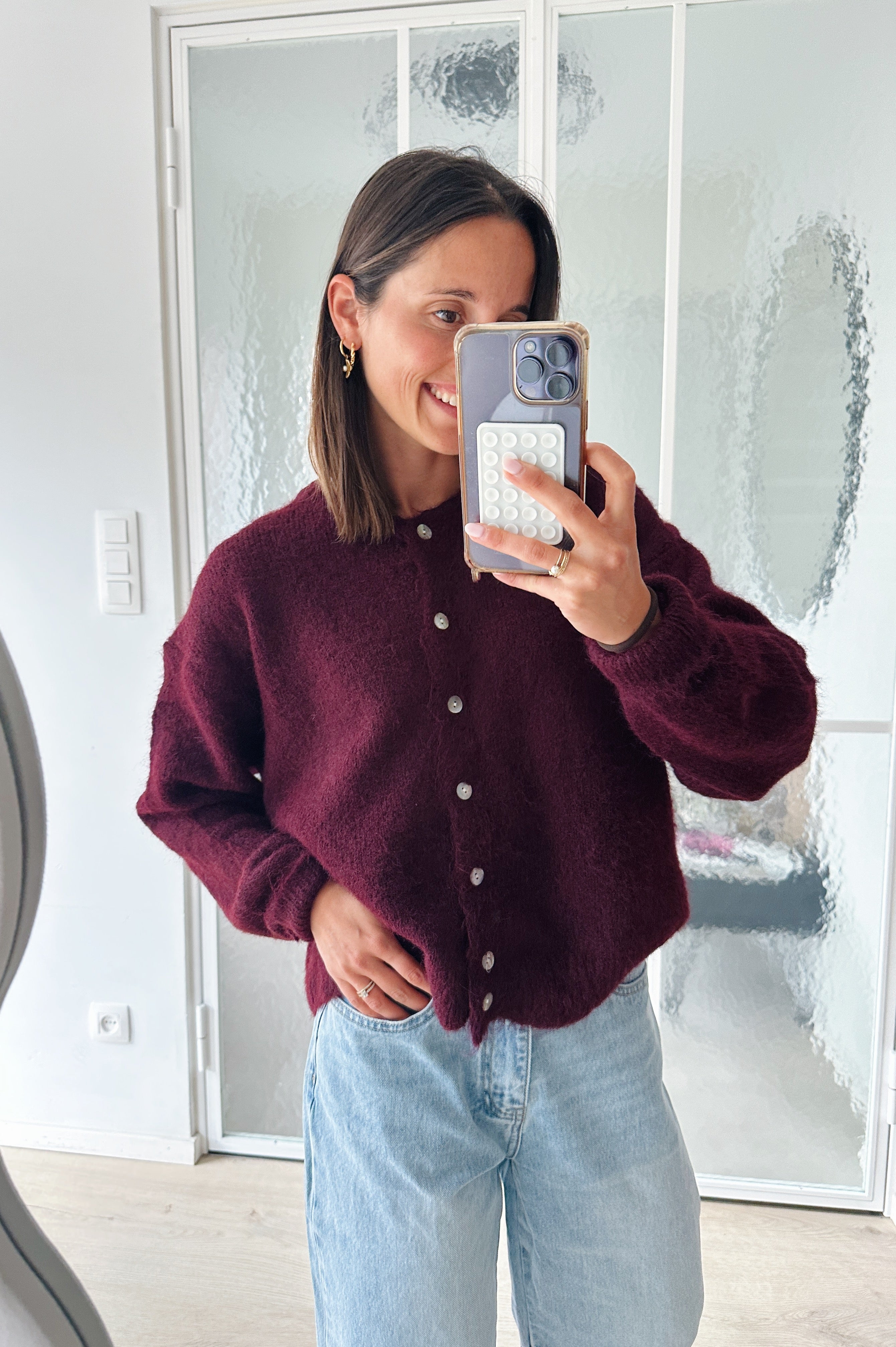Vicky gilet bordeaux