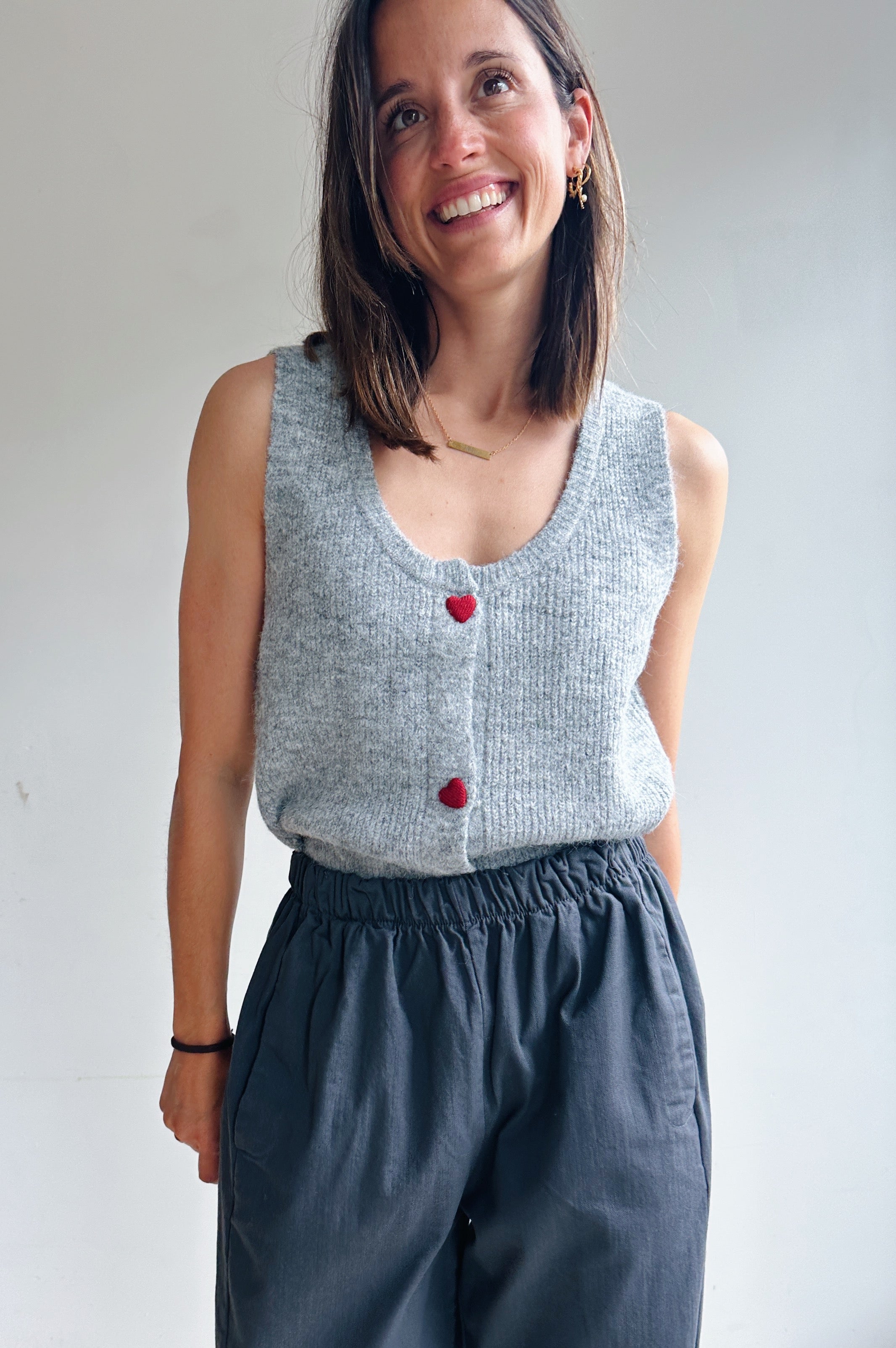 Lolo gilet grijs