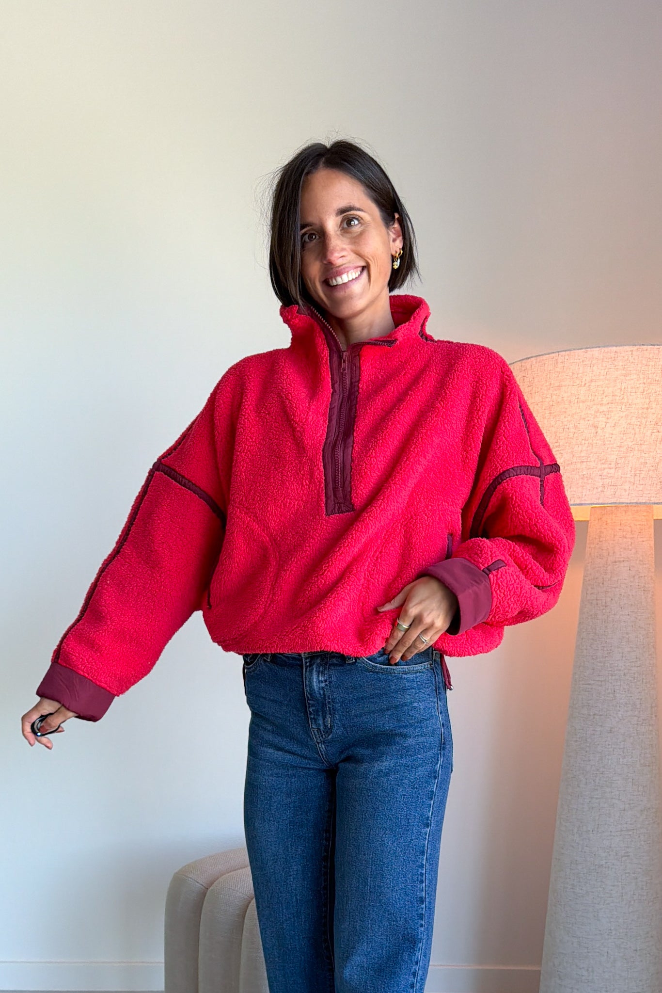Lotte fleece trui