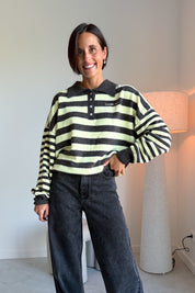 Linsey polo pull bruin / geel