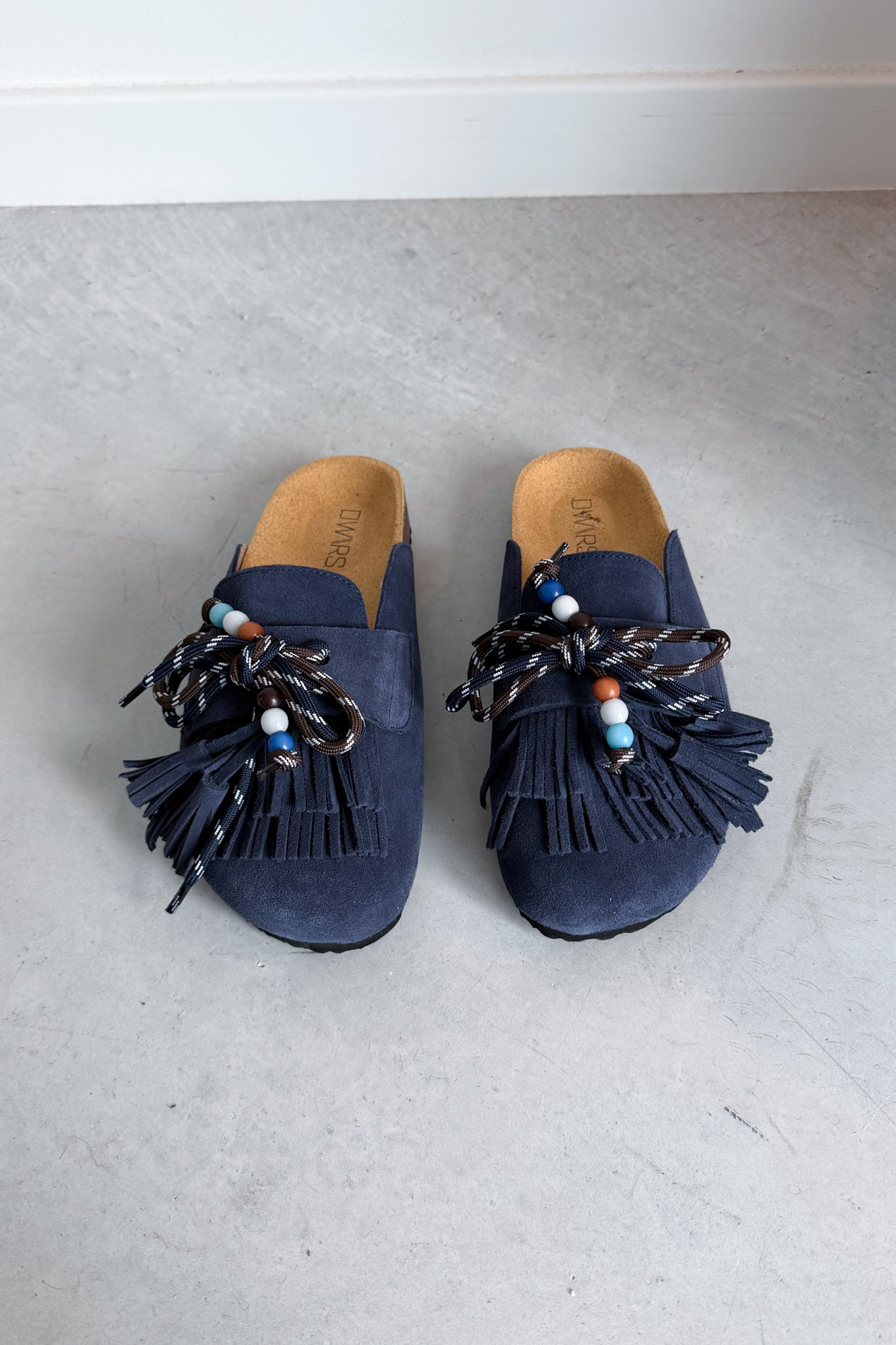 Sakai suede clog navy