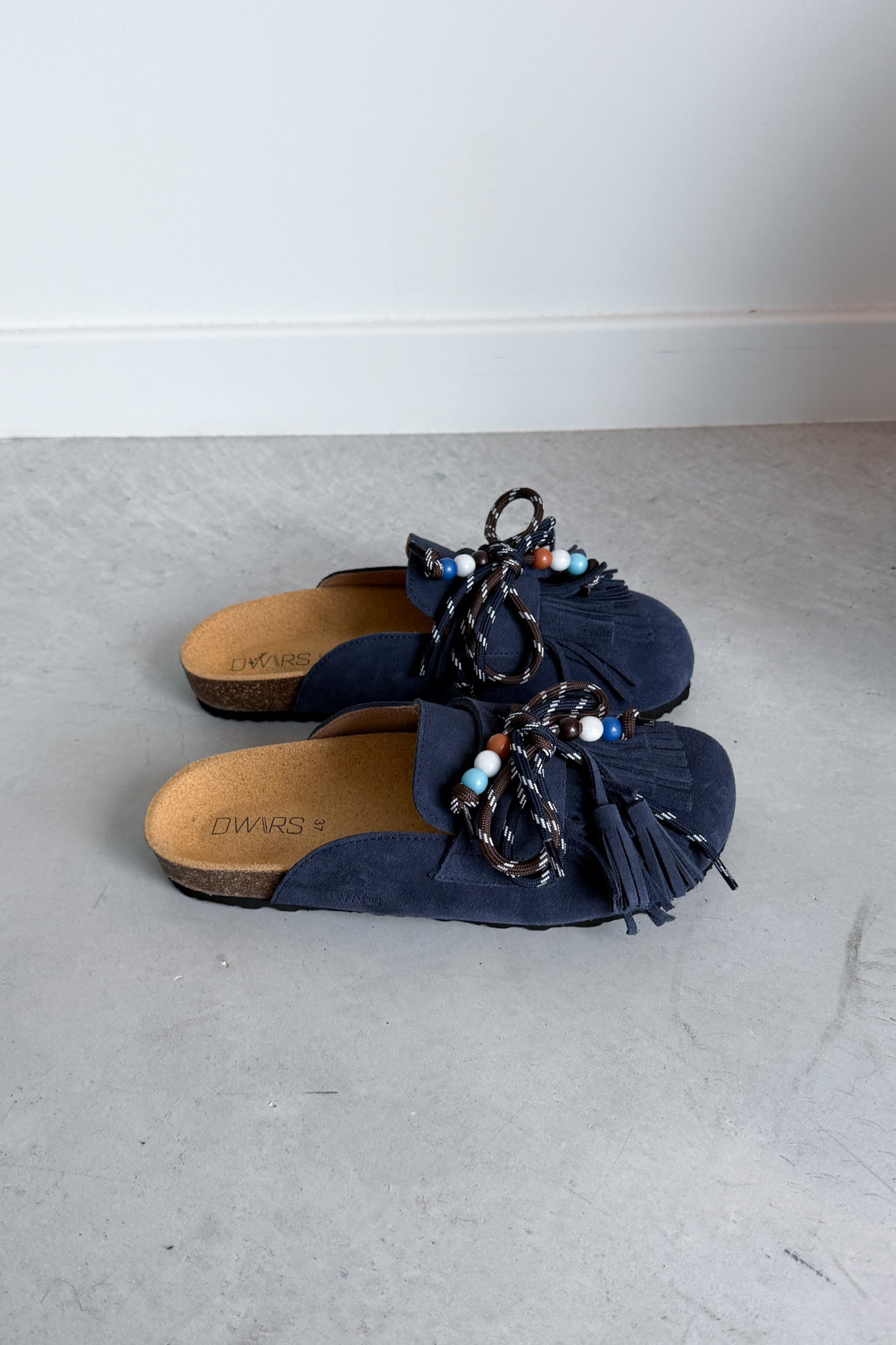 Sakai suede clog navy