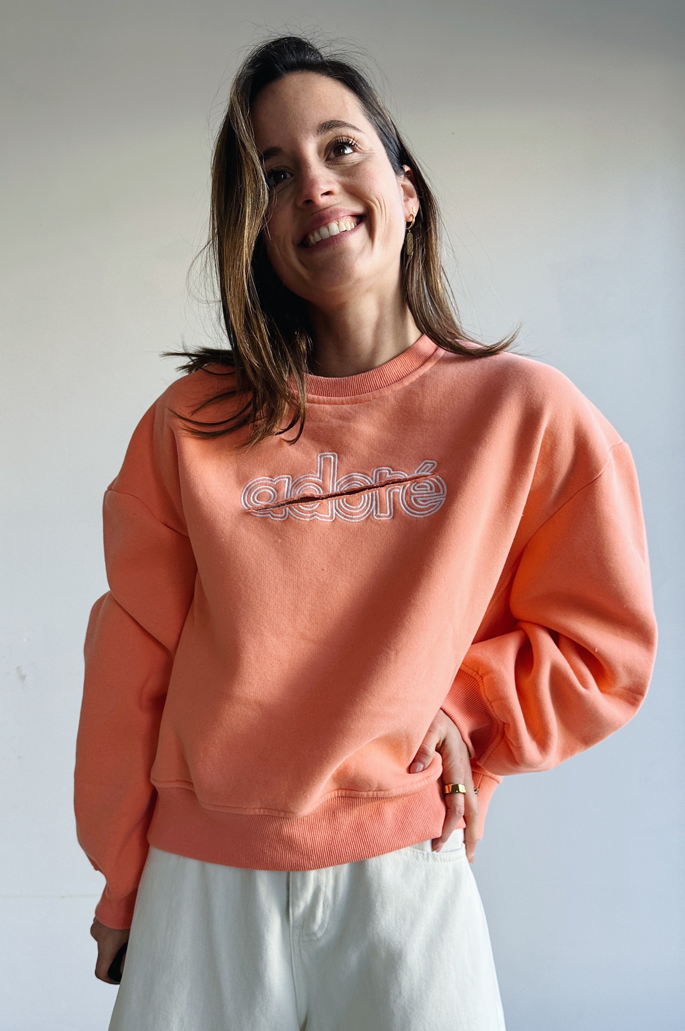 Adoré sweater zalm