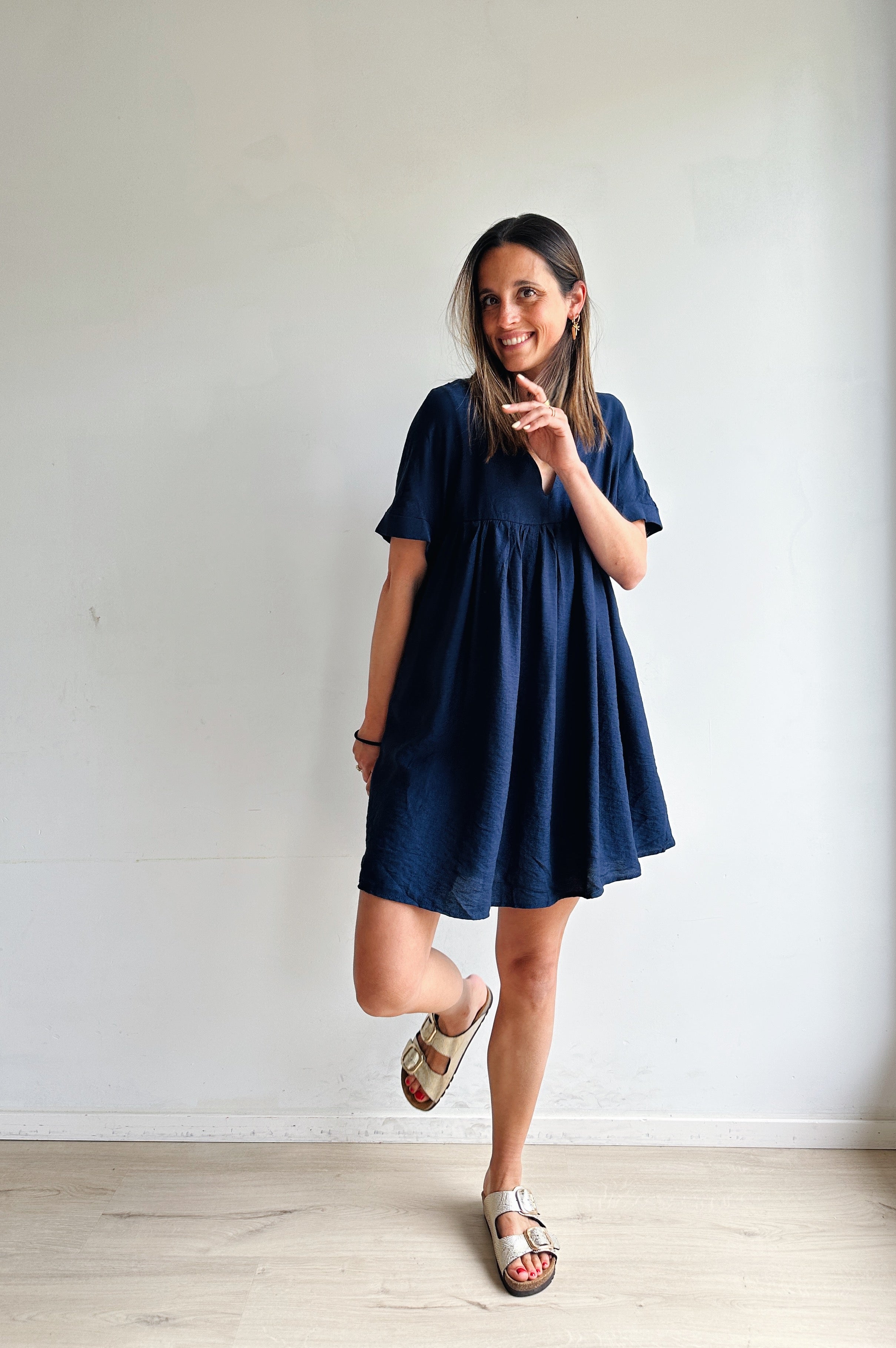 Isabella jurk marine