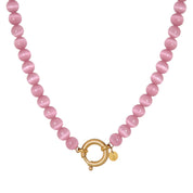 Roze slangenketting