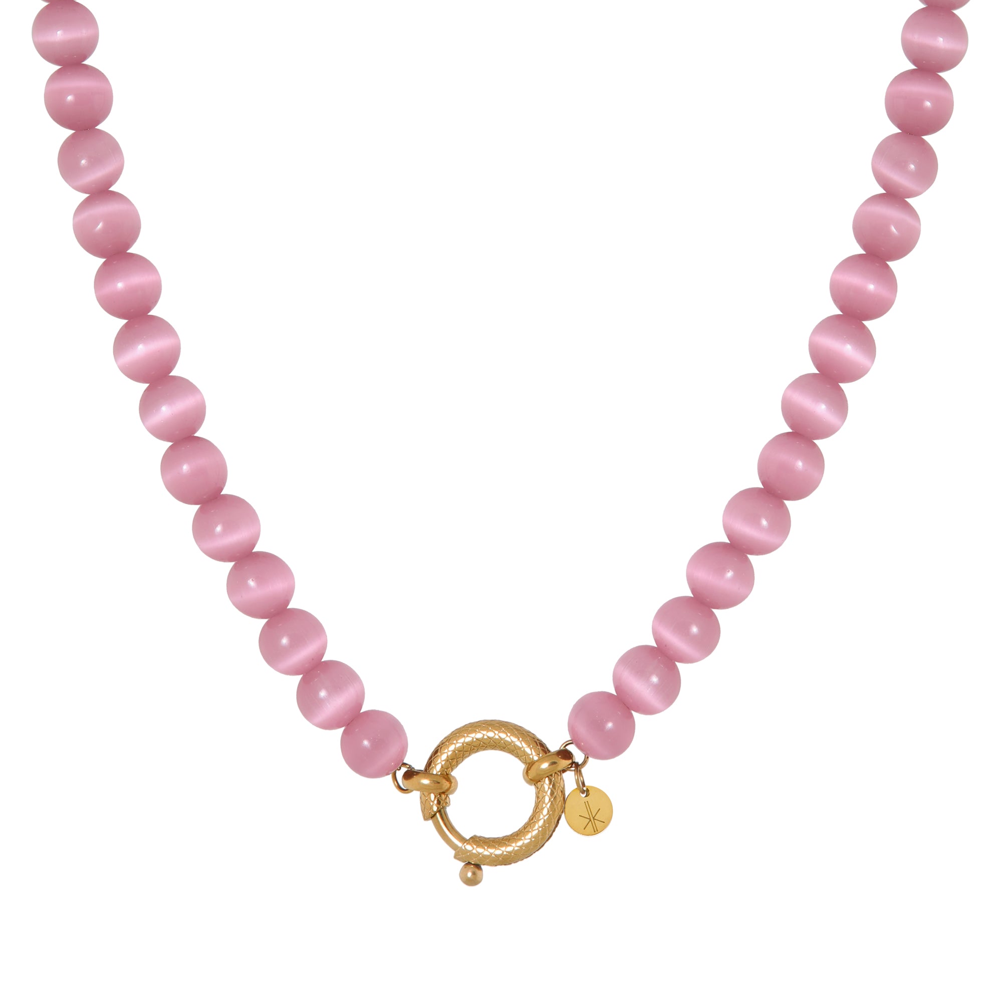 Roze slangenketting