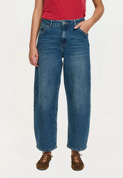 Amelie cropped barrel jeans