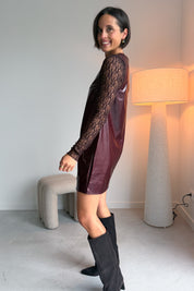 Xristina jurk oxblood