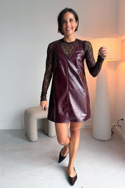 Xristina jurk oxblood