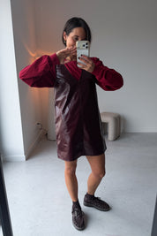 Xristina jurk oxblood